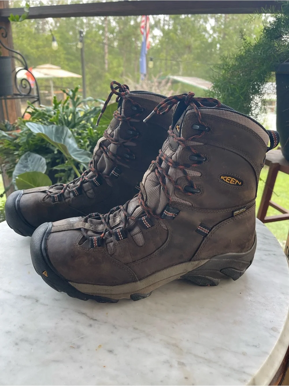 KEEN Detroit 8” Steel Toe Waterproof Work Boots Men’s Size 9 Brown 1008313